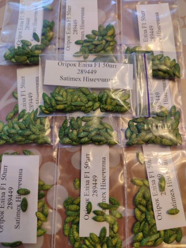Огірок Еліза F1 пакет зіп 50 нас. Satimex Німеччина