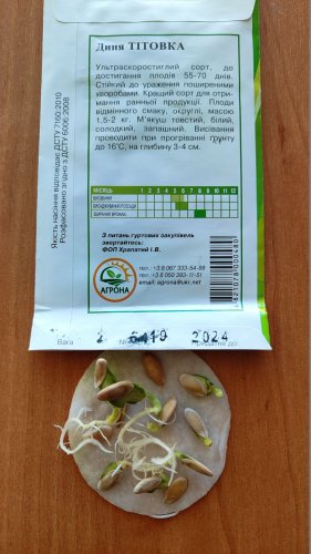 Диня Тітовка 2 г. 2024р Агрона