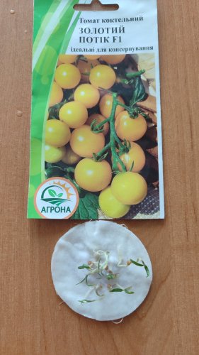 Томат Золотий потік F1 10 нас 2023р Агрона